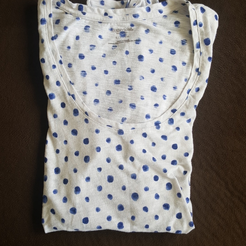 Maternity short sleeve polka dot t shirt